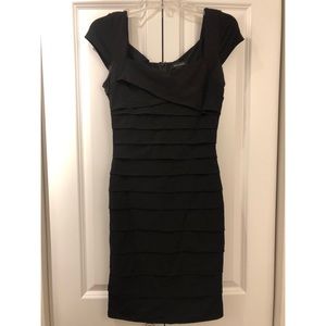 Black midi dress